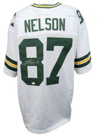 Jordy Nelson Signed/autographed Packers White Custom Football Jersey Jsa 153205