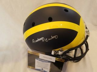 Anthony Carter Signed Autographed Michigan Wolverines Full Size Football Helmet