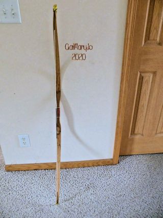 Vintage L - R Hand Wood Sears Recurve Bow 51 " Long Archery