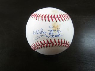 Whitey Ford Autograph Signed Baseball Slick York Yankees
