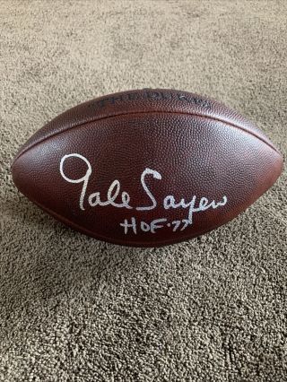 Gale Sayers Signed Autographed Nfl The Duke Football Hof 77