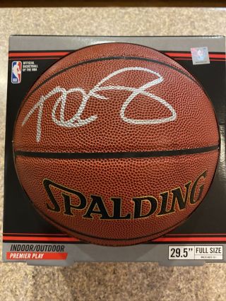 Kevin Garnett Signed Spalding Nba Basketball,  Schwartz,  Hof 20
