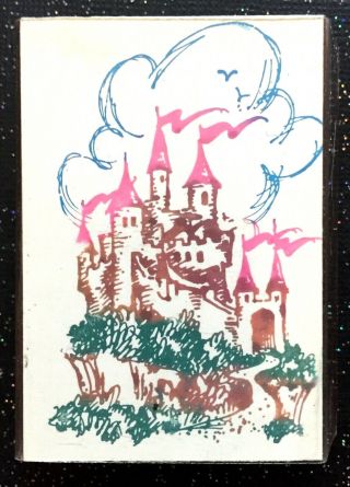 Vintage Rubber Stamp " Magic Fairytale Castle " By Stampendous 2 1/2 X 1 3/4 "