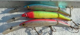 3 = 6 " Rebel Spoonbill Jointed Fishing Lures (vintage) S&h