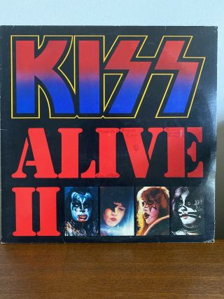 Vintage Vinyl Lp Kiss Alive Ii Nblp 7076 - 1 Double Album Casablanca 1977