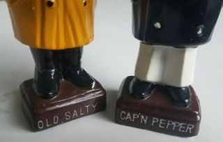 Vintage Ceramic Capt ' n Pepper and Old Salty,  Salt & Pepper,  Made in Japan,  Nanco 2