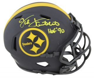 Steelers Jack Lambert " Hof 90 " Authentic Signed Eclipse Speed Mini Helmet Jsa