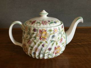 Vintage Minton Haddon Hall Teapot With Lid Made In England B - 1451
