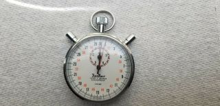 Hanhart 7 Jewels Shockproof 1/10 Sec Vintage Stopwatch Made In Germany
