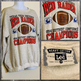 Texas Tech University 1994 Mobile Cotton Bowl Classic Vintage Lee Sweatshirt 2x
