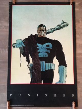 Vintage 1991 The Punisher Poster By Moebius Marvel Press