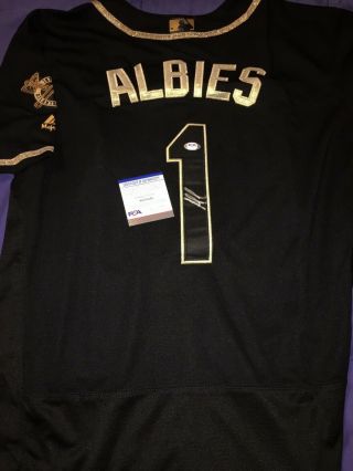 Ozzie Albies Signed Atlanta Braves Jersey Psa/dna