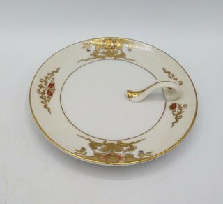 Vintage Noritake Hand Painted Gold Floral Nappy Dish Japan