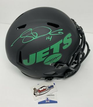 Sam Darnold Autographed York Jets Full Size Eclipse Helmet Beckett