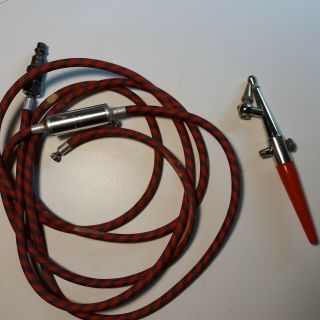 Vintage Paasch Airbrush Type H Cloth Covered Air Hose With Moisture Trap