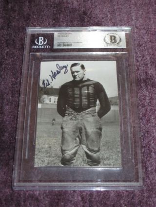 Ed Healey (chicago Bears) Signed Photo Beckett Authenticated & Encapsulated