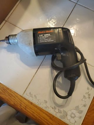 Vintage Black & Decker 3/8 " Drill 7190 Corded Variable Speed Electric Drill