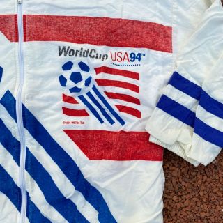 Vintage World Cup Soccer Usa 1994 Windbreaker Jacket 90s Xl