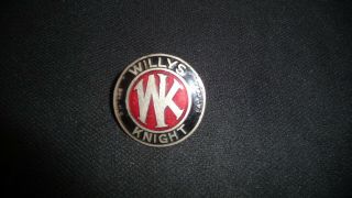 Vintage Willys Knight Enamel Radiator Badge Emblem Shape