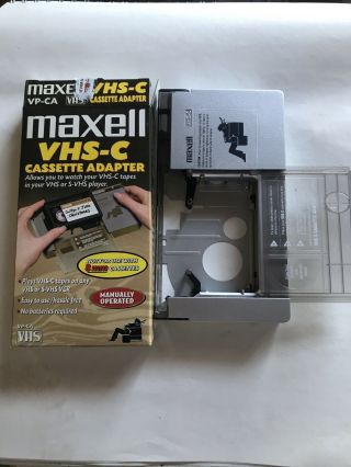 Vintage Maxell Vhs Video Cassette Adapter For Vhs - C Videotapes