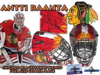 Antti Raanta Signed Chicago Blackhawks Full Size Goalie Mask W/coa 2