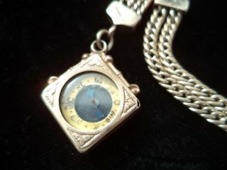 Gold Filled Vintage Pocket Watch Chain And Fob