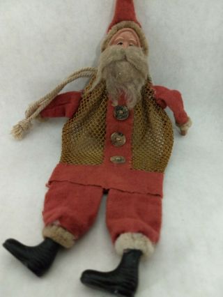 Vintage Style Christmas Santa Claus Mesh Bag Candy Container