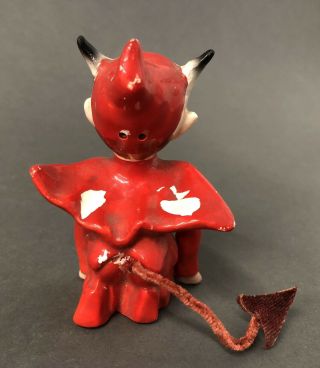 Vintage 1950’s KREISS Red Devil Pixie Christmas Ceramic Elf Figurine Japan 3