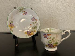 Vintage Royal Albert Crown China Tea Cup And Saucer Flowers England