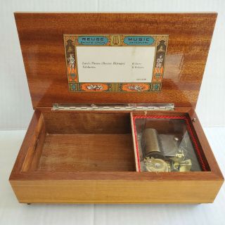Vintage Reuge Saint Croix Swiss Music Box Edelweiss Lara 