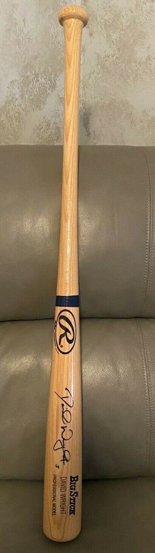 David Wright Signed Autographed Rawlings Big Stick Baseball Bat York Mets