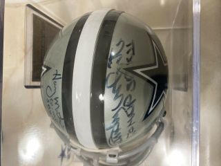 Dallas Cowboys Randy White And Harvey Martin Autographed Mini Helmet