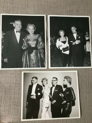 Clark Gable With Wife - 3 Vintage Candid Photos 50es/ 60es Years Doris Day