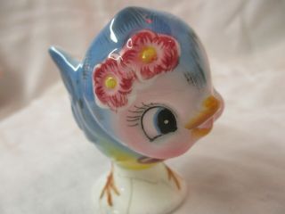 Vintage Lefton hand painted Egg Cup Blue Bird 286 (6) 2