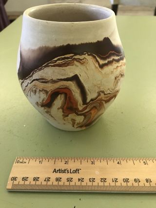 Vintage Nemadji Pottery Vase Swirl