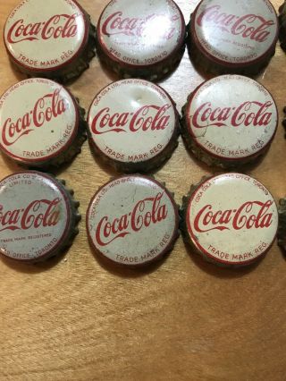 Coca Cola 25 Vintage Bottle Caps Toronto Canada Cork Lined 3