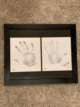 Gale Sayers & Dick Butkus Signed Hand Prints