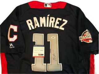 Jose Ramirez Signed Autographed Jersey Cleveland Indians Xl Psa Mlb