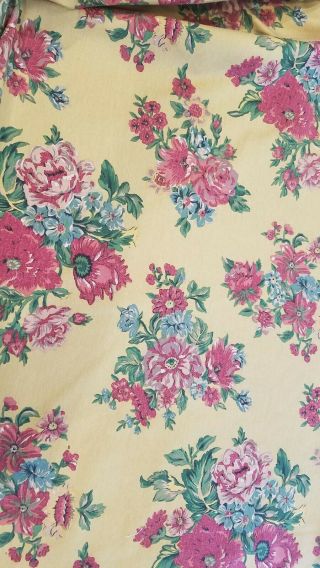 Vintage Ralph Lauren Cotton Floral Upholstery Fabric 4.  25 Yards