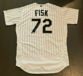 CARLTON FISK AUTO Chicago White Sox HOF Home Game Jersey MLB HOLO 1/1 ? - $300 2