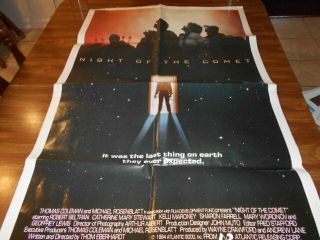 Vintage 1984 Night Of The Comet Folded Movie Poster 40 " X 27 "