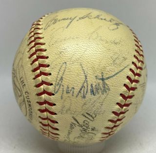 1962 Chicago Cubs Team 30x Signed Baseball Santo Ernie Banks Lou Brock Jsa Loa