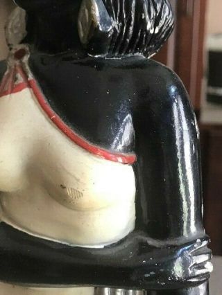 Vintage Chalkware Blackamoor Genie Figurine Nubian Woman Mid Century Modern 15 
