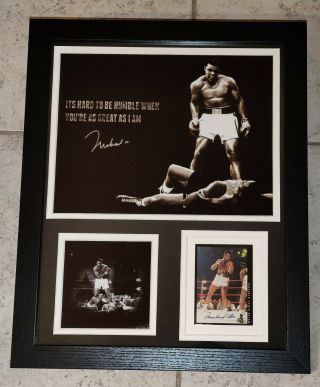 Muhammad Ali Le Authentic Signed Autographed Framed 11x14 Boxing Photo Psa Jsa