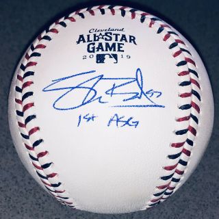 Shane Bieber Autograph Cleveland Indians Signed 2019 All - Star Game Baseball Bas