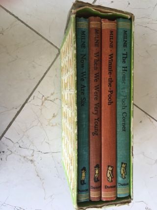 Vintage Boxed Set Of 4 Winnie The Pooh Books 1961 A.  A.  Milne