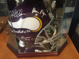 Purple People Eaters Signed Full Size Minnesota Vikings Helmet Tse C.  O.  A.