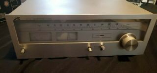 Vintage Jvc Jt - V22 Fm/am Stereo Tuner Silver Grate