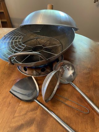 Vintage Wok Craft? Set,  Traditional Wok Cooking Set For The Home Chef