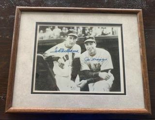 Joe Dimaggio And Ted Williams Autographed 8x10 Certified